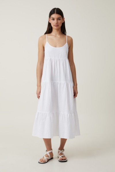 Ladies Maxi Dress in White Cotton On GOOFASH