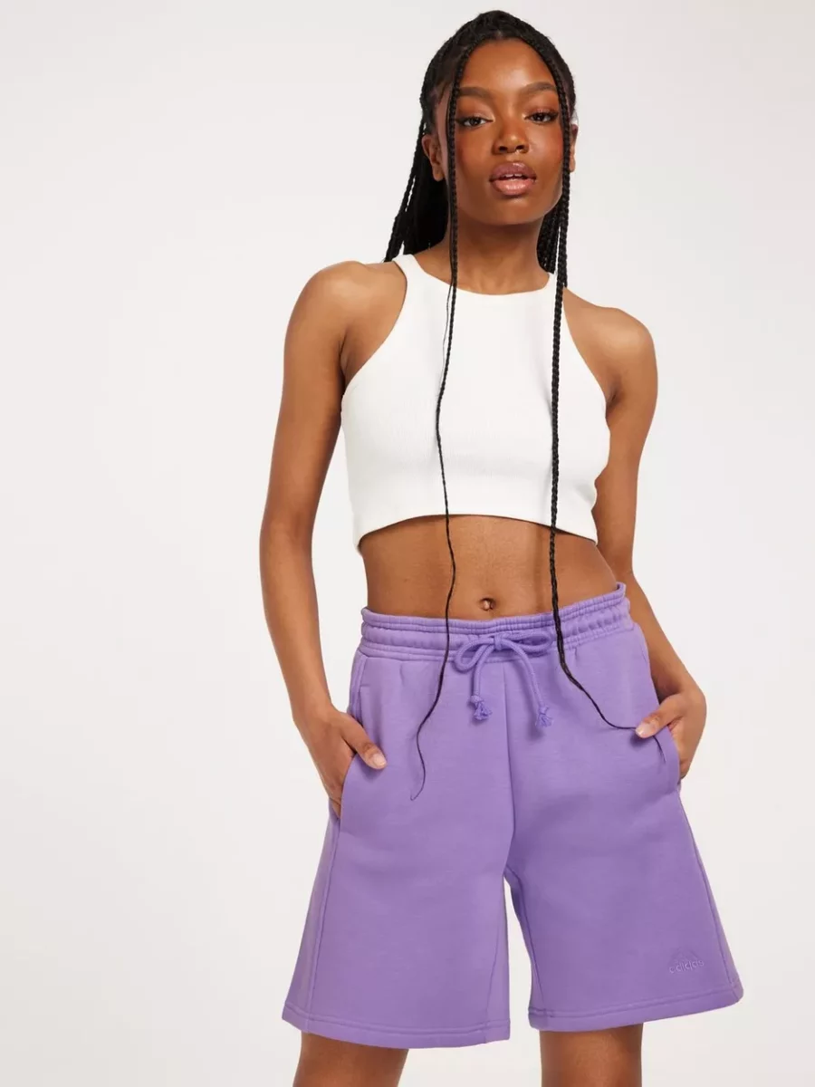 Ladies Shorts Purple Nelly Adidas GOOFASH