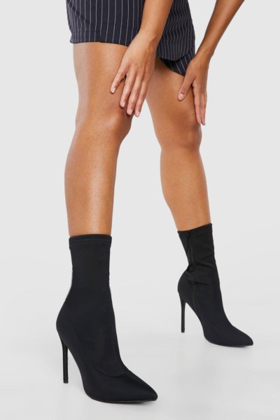 Ladies Sock Boots in Black from Boohoo GOOFASH