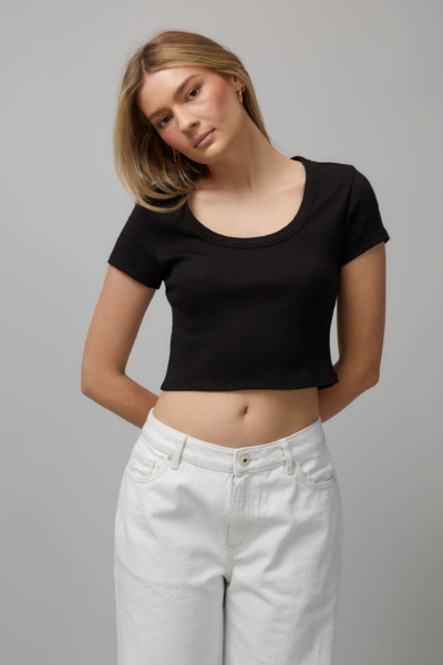 Ladies T-Shirt Black Factorie - Cotton On GOOFASH