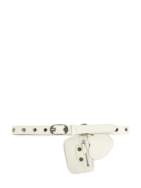 Ladies White Belt With Charms by Leam GOOFASH