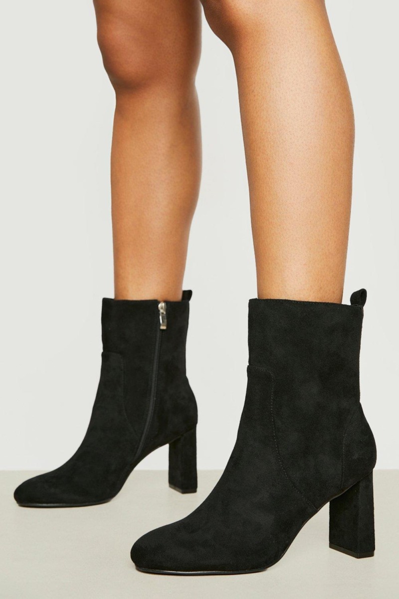 Lady Ankle Boots Black by Boohoo GOOFASH