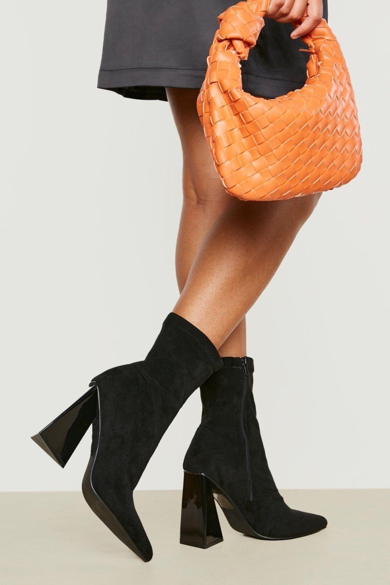 Lady Ankle Boots in Black Boohoo GOOFASH