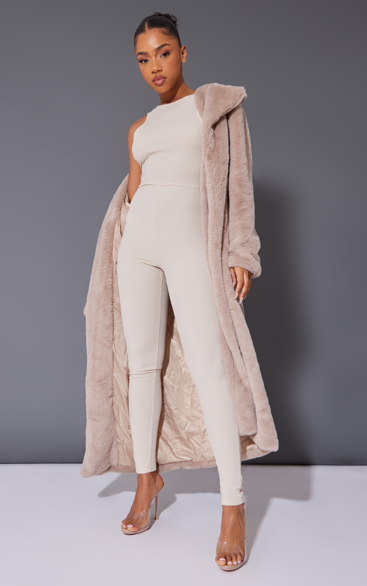 Lady Beige Jumpsuit from PrettyLittleThing GOOFASH