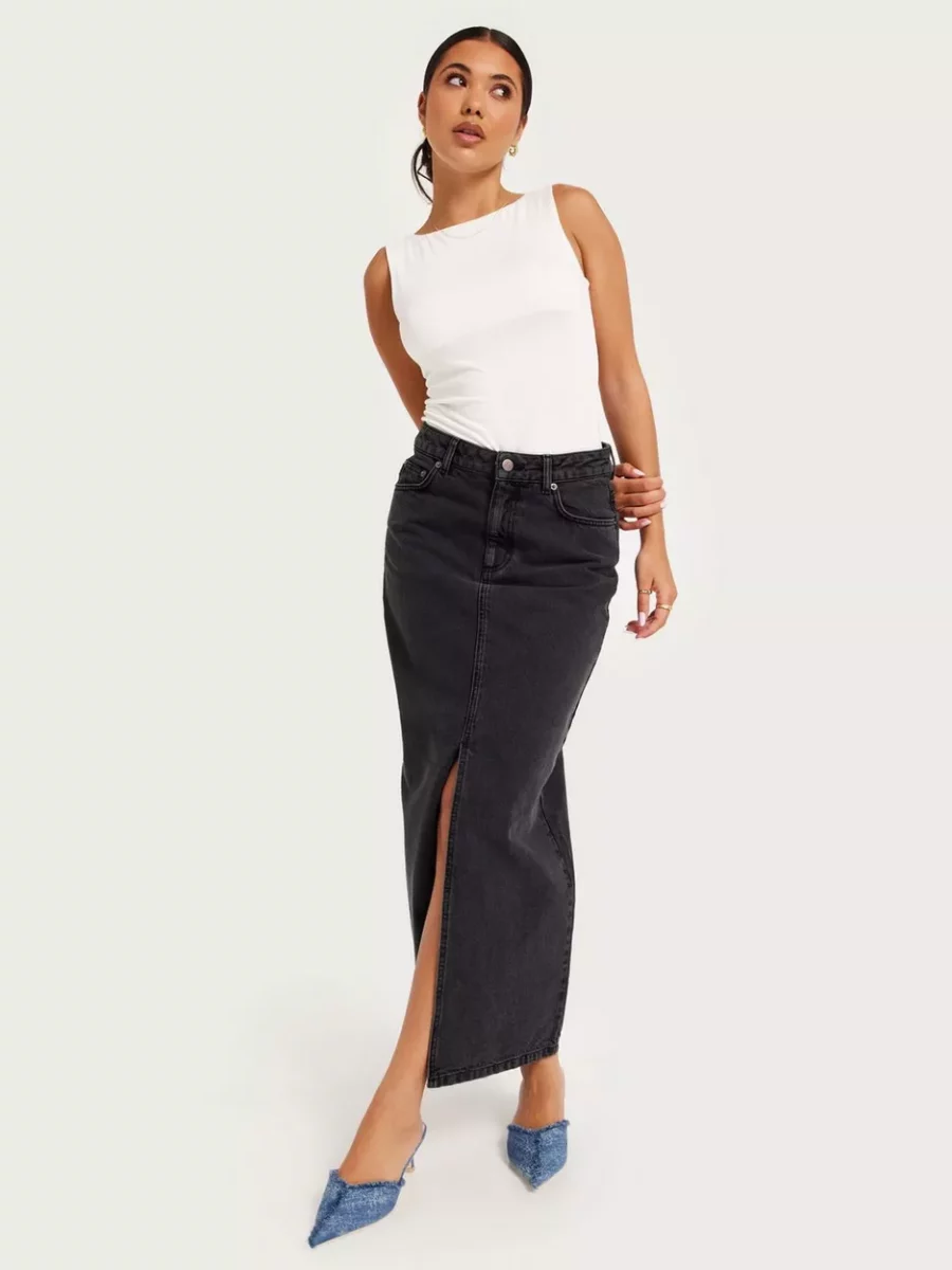 Lady Black Jeans Skirt at Nelly GOOFASH
