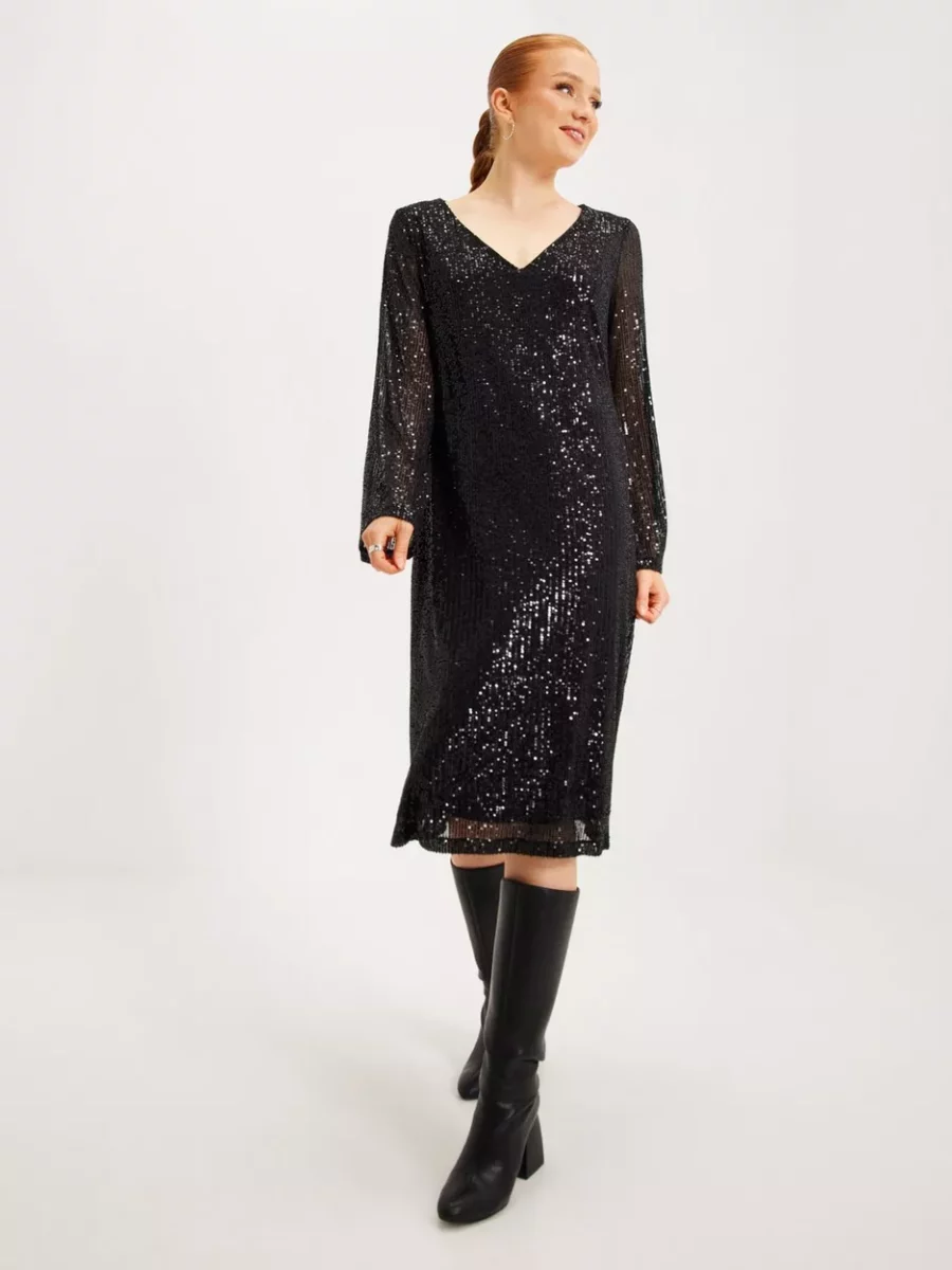 Lady Black Sequin Dress from Nelly GOOFASH