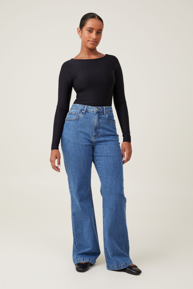 Lady Blue Bootcut Jeans at Cotton On GOOFASH