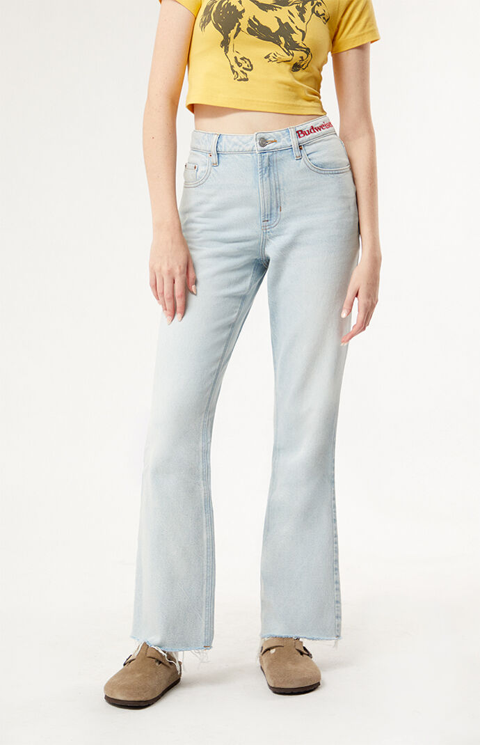 Lady Bootcut Jeans Blue by Pacsun GOOFASH