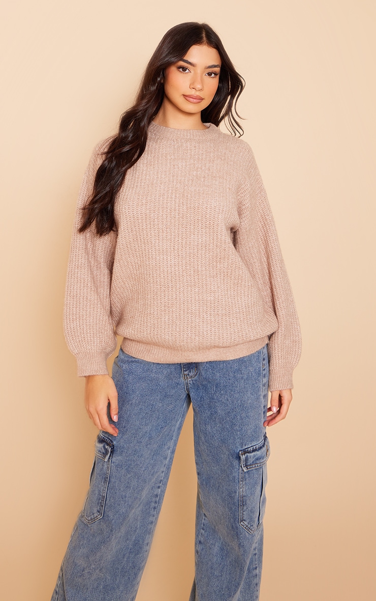 Lady Brown Sweater at PrettyLittleThing GOOFASH