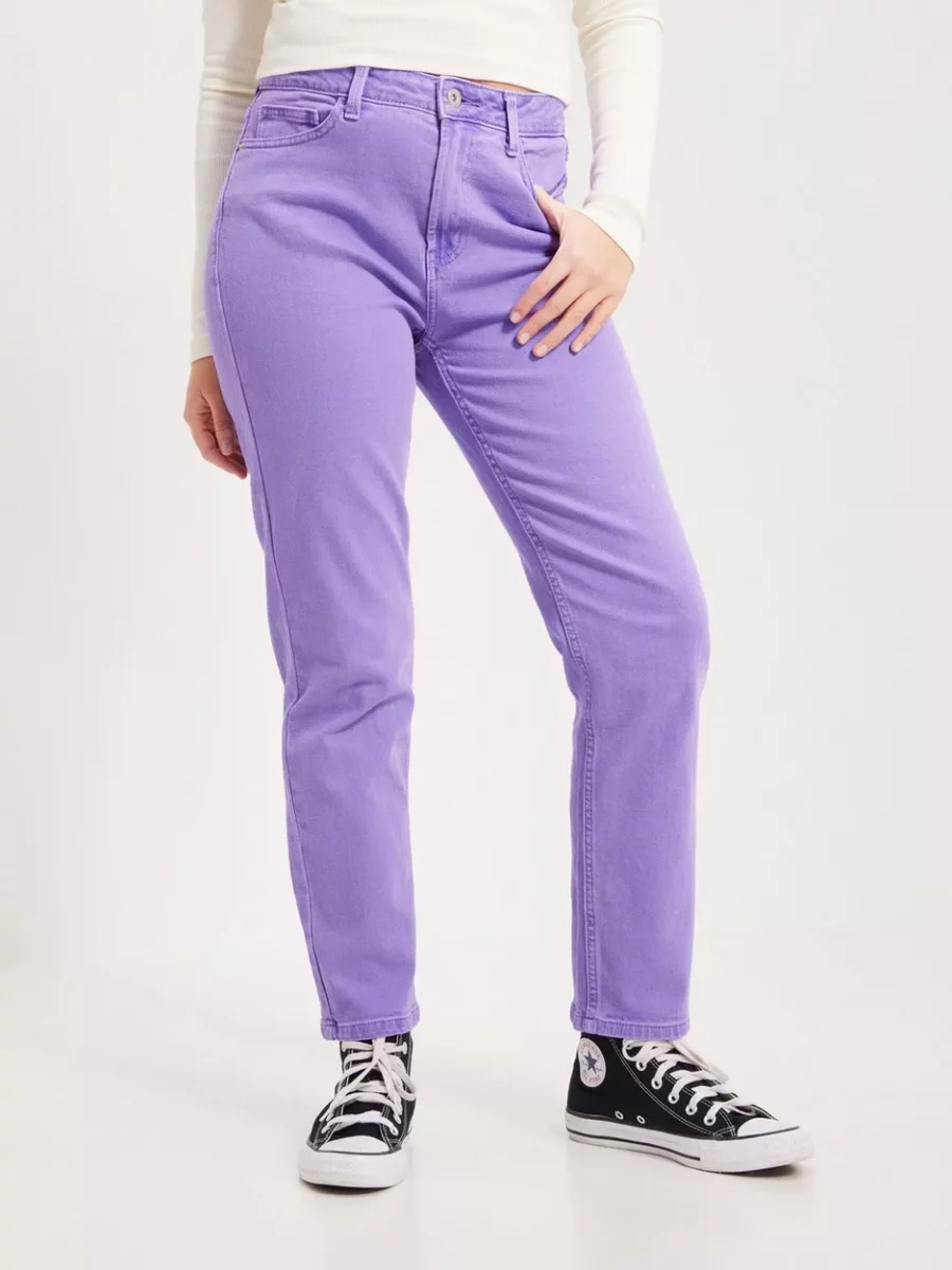 Lady High Waist Jeans Purple Nelly - Only GOOFASH