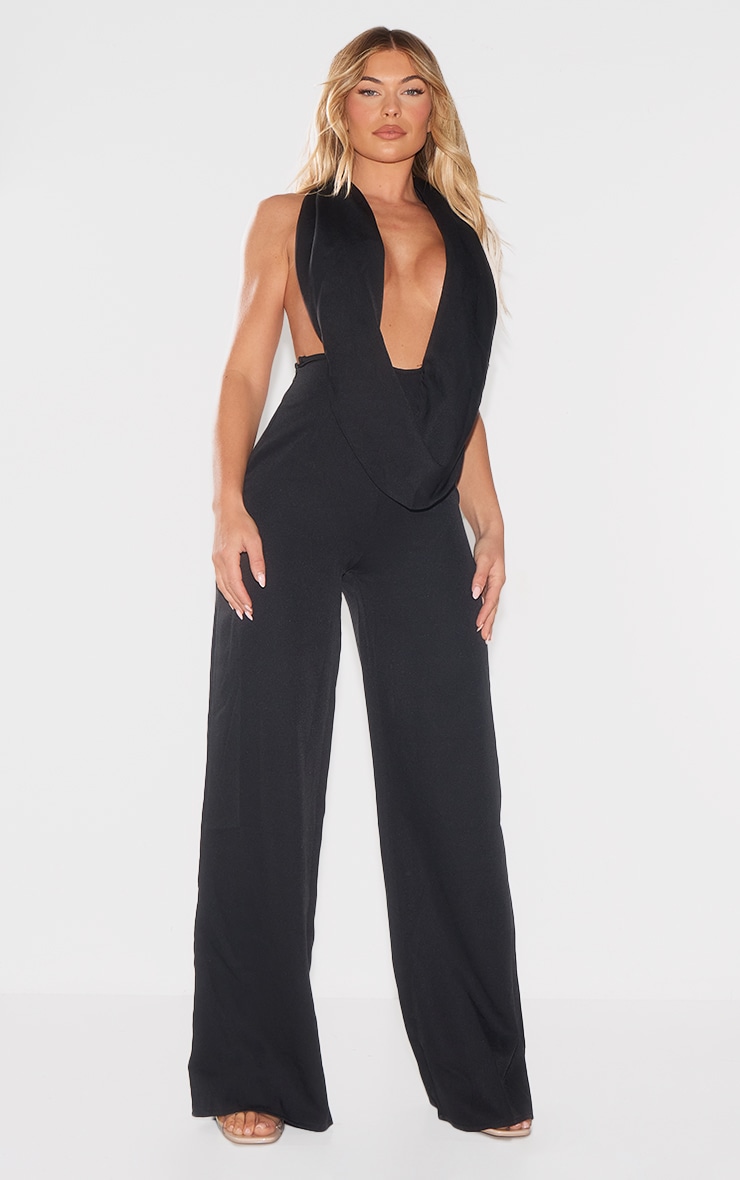 Lady Jumpsuit in Black by PrettyLittleThing GOOFASH