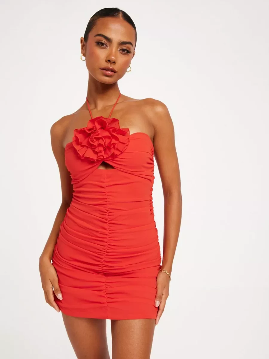 Lady Red Party Dress - Nelly GOOFASH