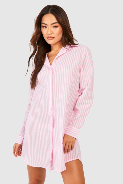 Lady Shirt Dress in Pink by Boohoo GOOFASH
