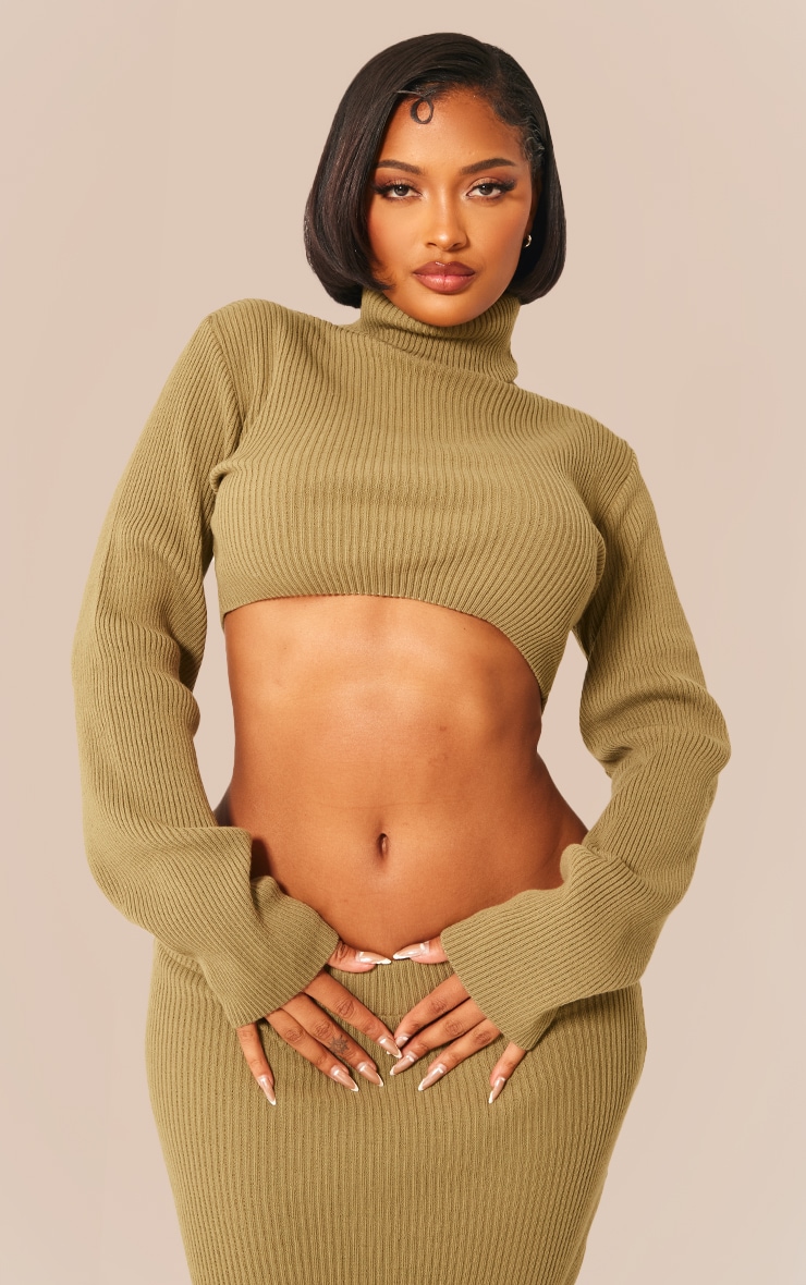 Lady Sweater in Khaki - PrettyLittleThing GOOFASH
