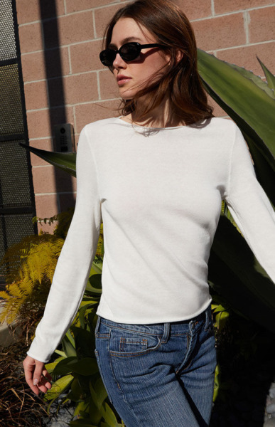 Lady Sweater in White from Pacsun GOOFASH