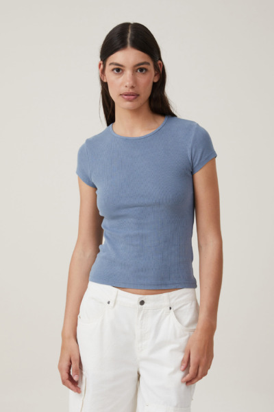 Lady T-Shirt Blue - Cotton On GOOFASH