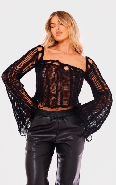 Lady Top in Black - PrettyLittleThing GOOFASH