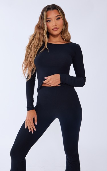 Lady Top in Black at PrettyLittleThing GOOFASH