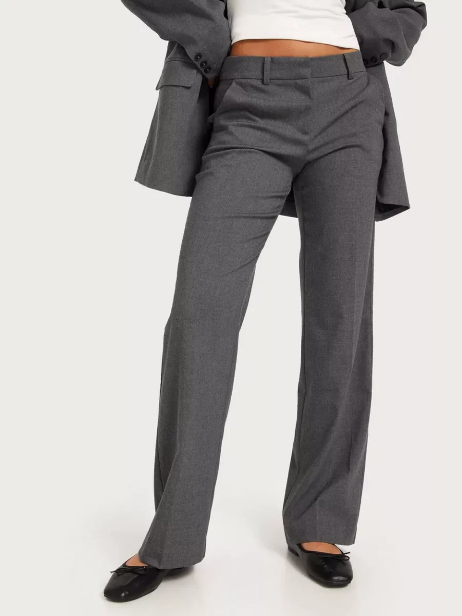 Lady Trousers - Grey - Nelly GOOFASH