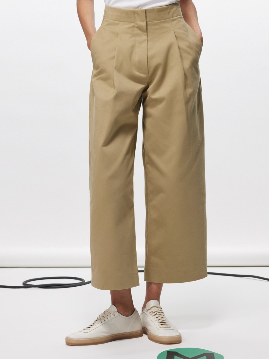 Lady Trousers in Beige Studio Nicholson Matches Fashion GOOFASH