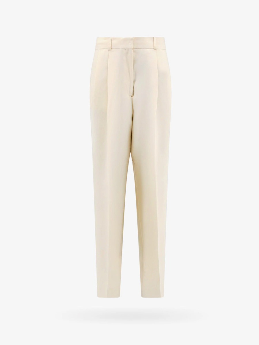 Lady Trousers in White Toteme Nugnes GOOFASH