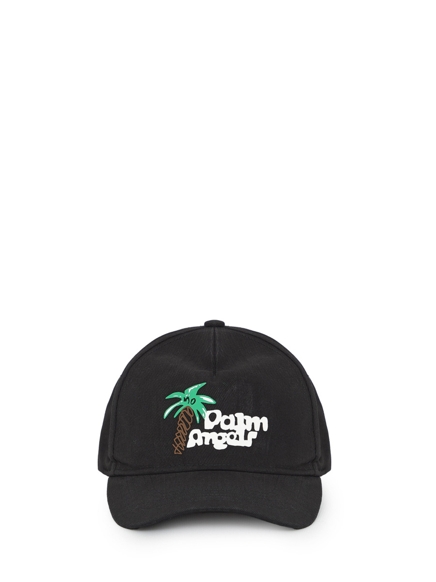 Leam Black Baseball Cap by Palm Angels GOOFASH