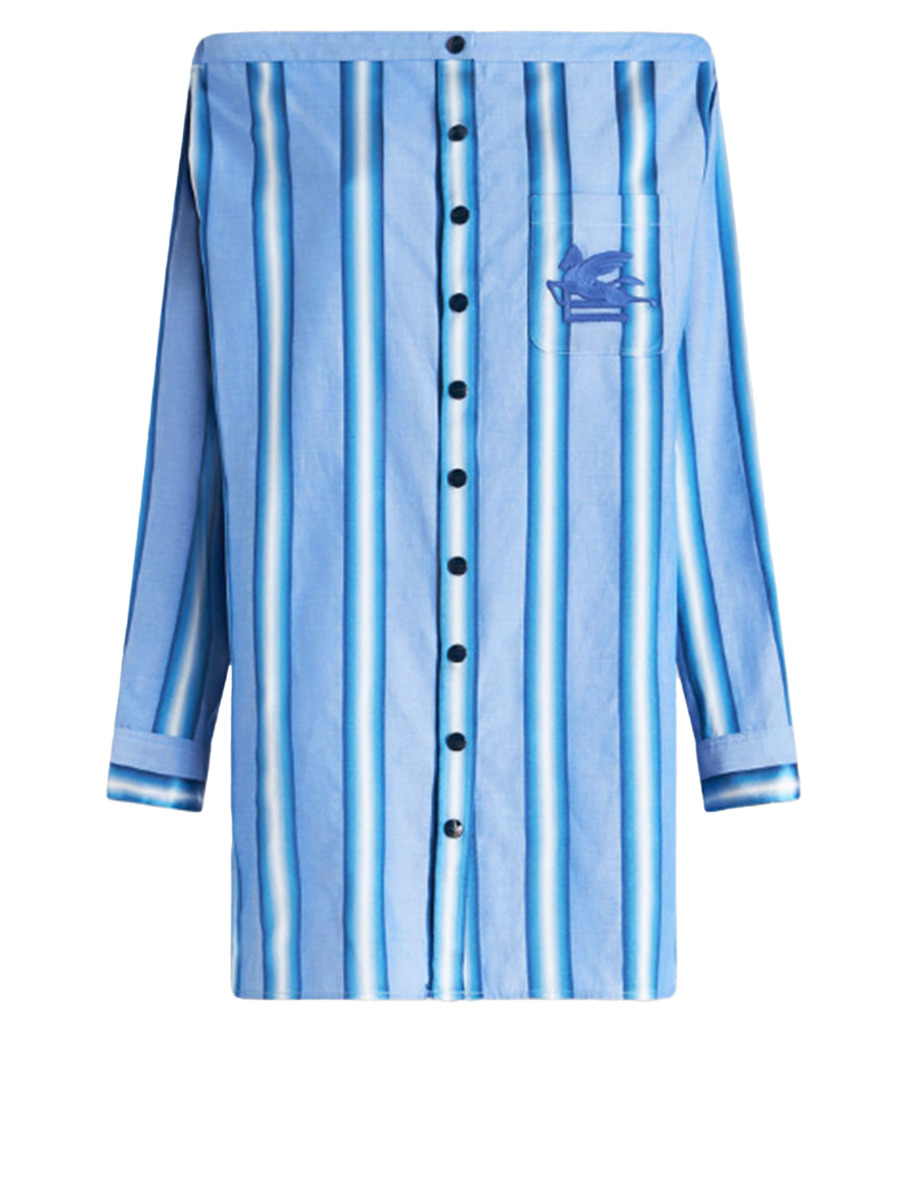 Leam - Blue Shirt Dress from Etro GOOFASH