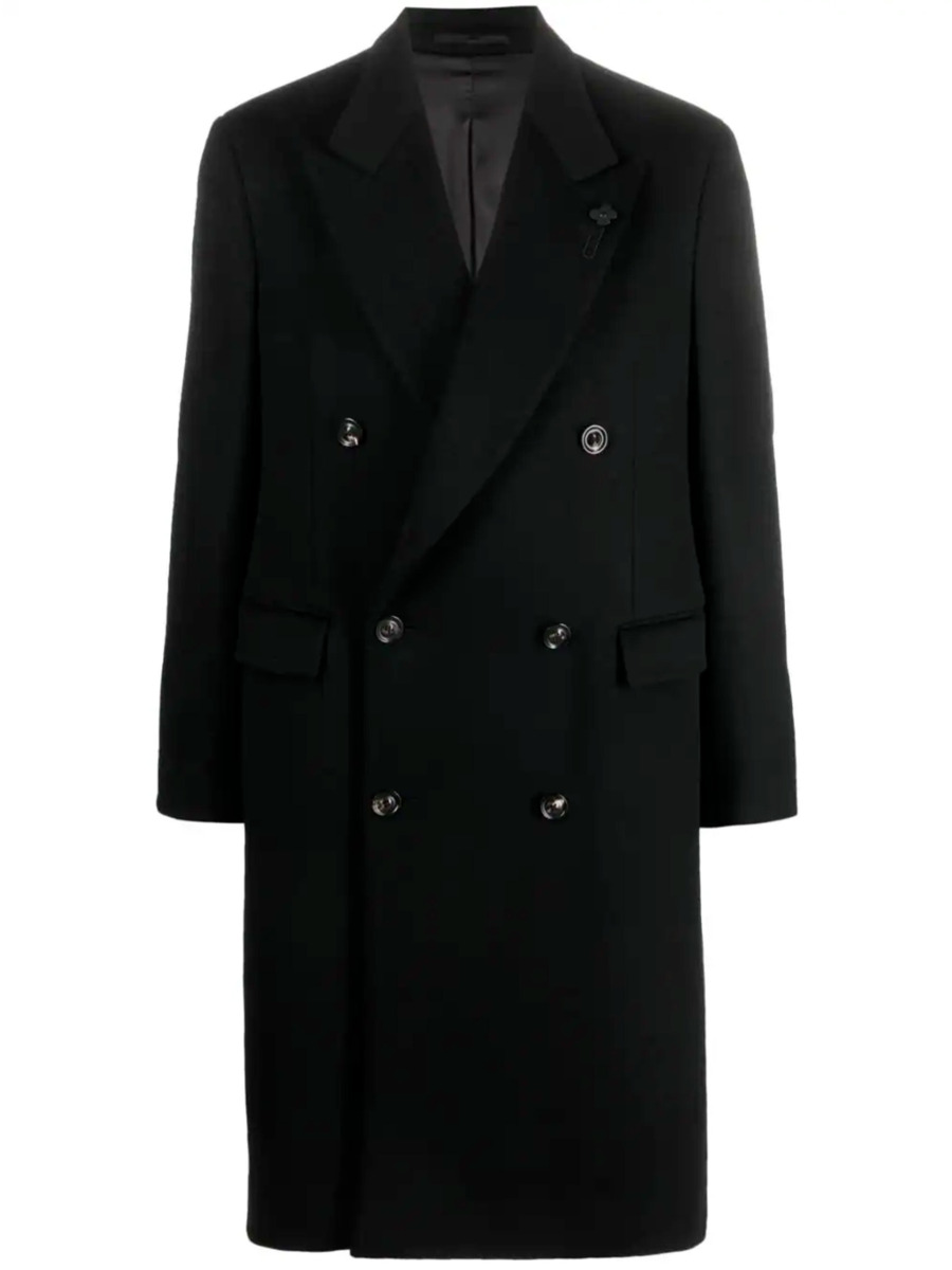 Leam - Gents Coat in Black - Lardini GOOFASH