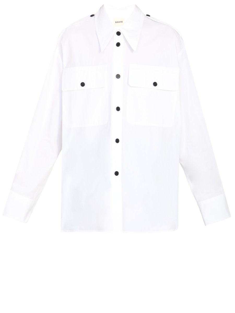 Leam - Lady Shirt White Khaite GOOFASH