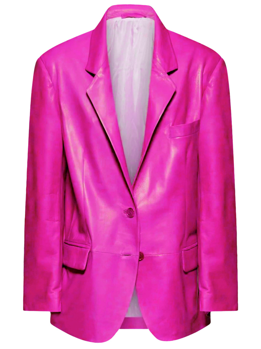 Leam - Leather Jacket - Pink GOOFASH