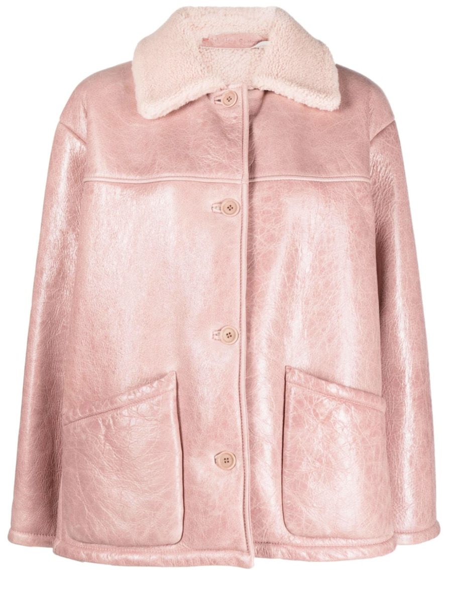 Leam - Leather Jacket Pink Salvatore Santoro Ladies GOOFASH