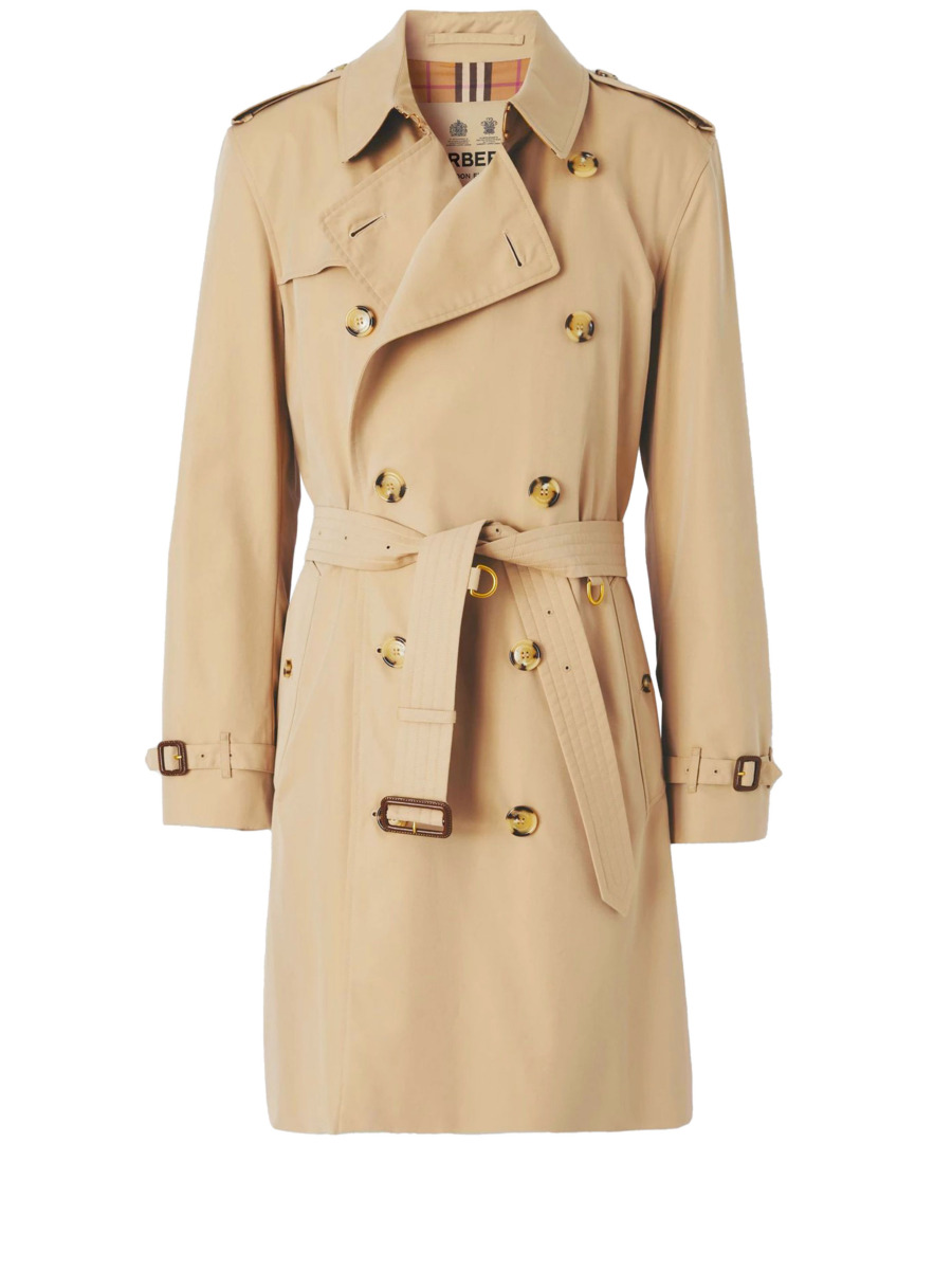 Leam Mens Trench Coat Beige by Burberry GOOFASH