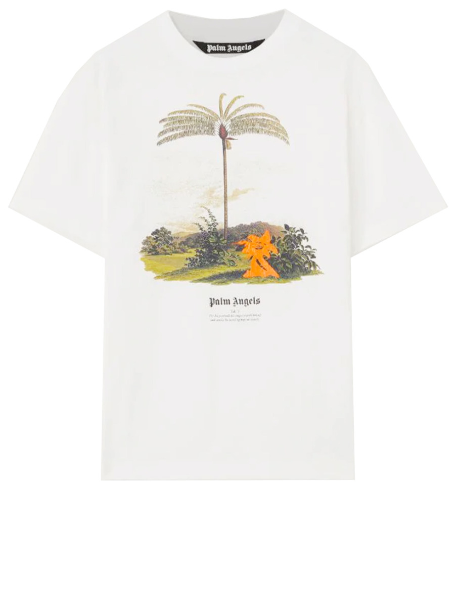 Leam T-Shirt in White Palm Angels Man GOOFASH