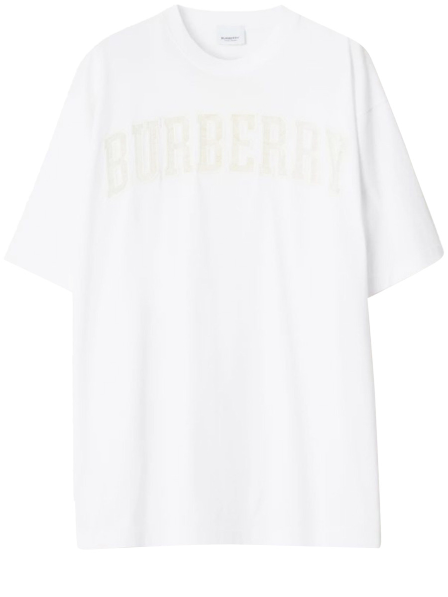 Leam Woman T-Shirt in White from Burberry GOOFASH