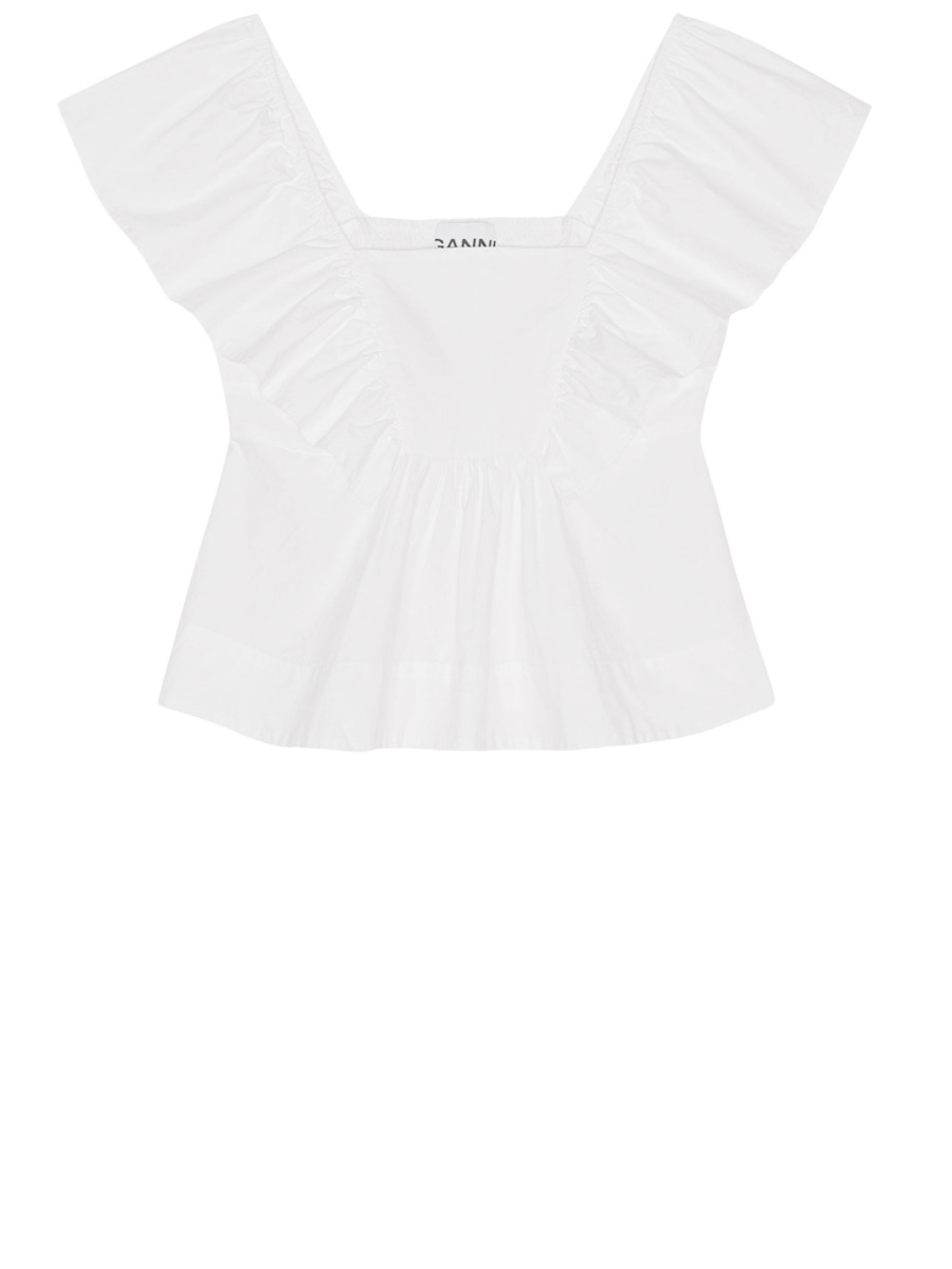 Leam - Woman White Top from Ganni GOOFASH