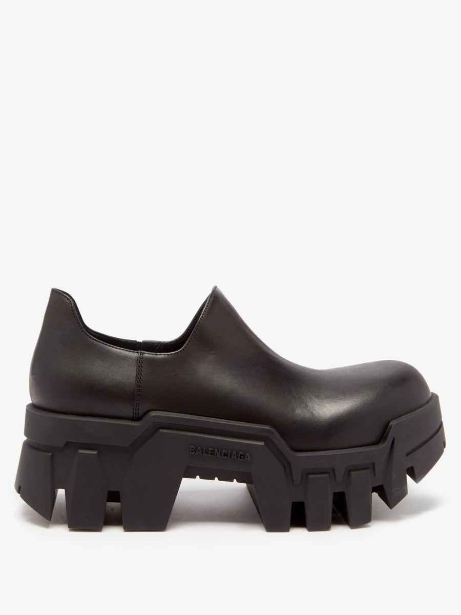 Leather Shoes Black Balenciaga Man - Matches Fashion GOOFASH