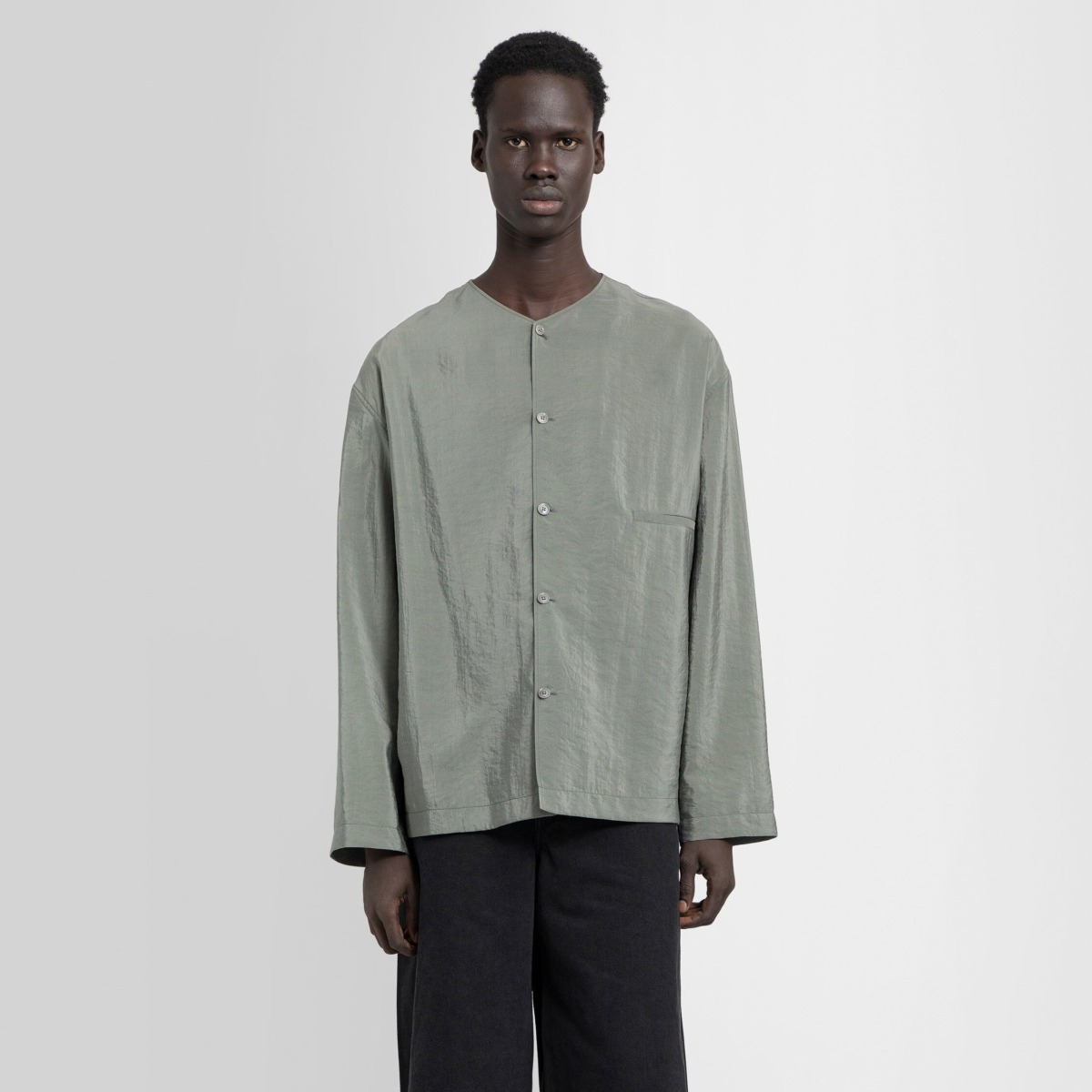 Lemaire - Grey Shirt for Man at Antonioli GOOFASH