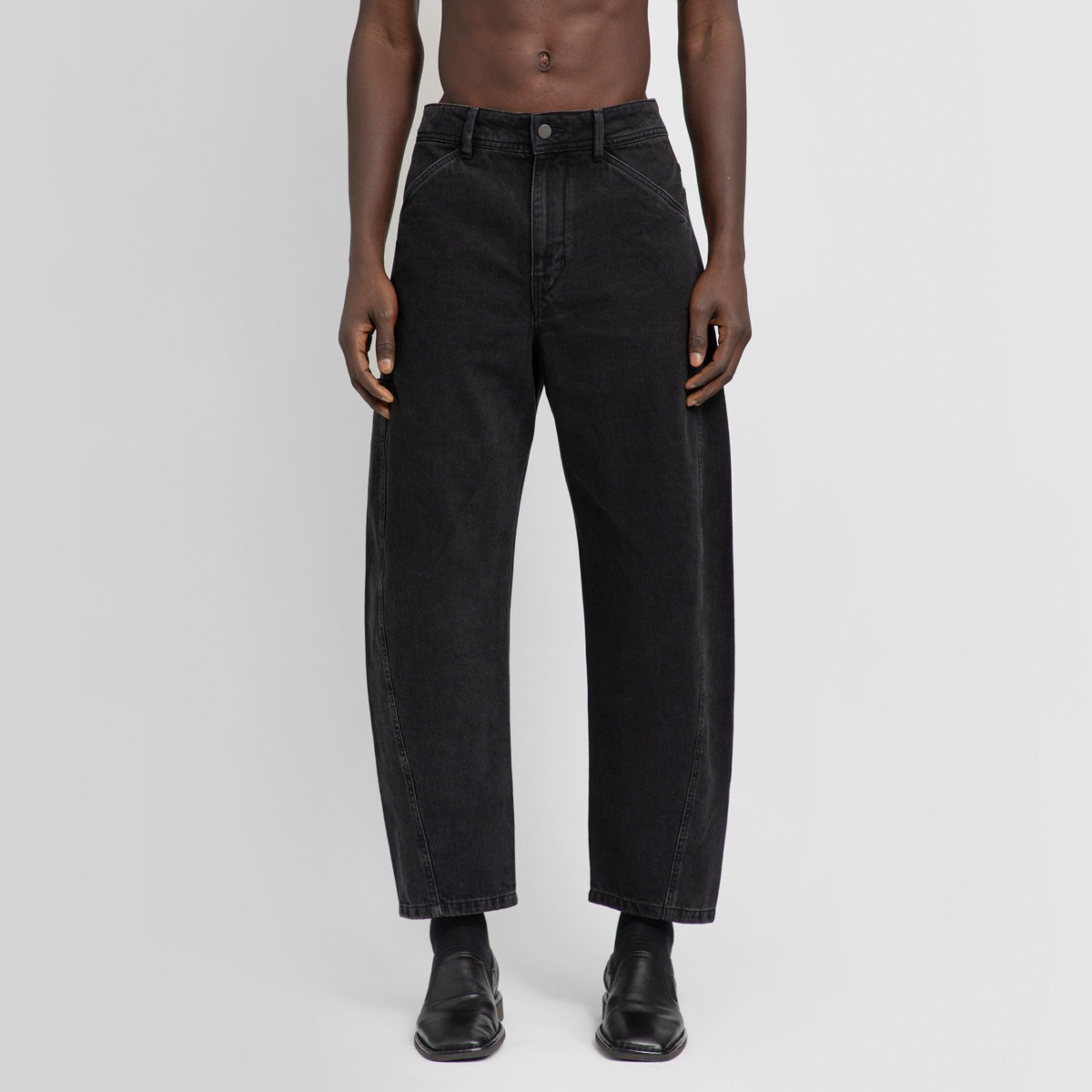 Lemaire - Jeans Black for Man by Antonioli GOOFASH