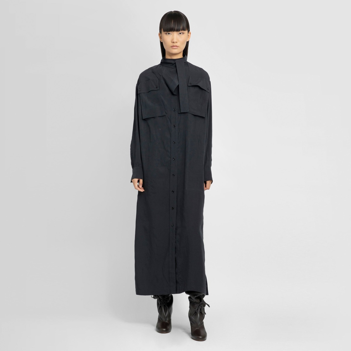 Lemaire - Lady Dress in Blue from Antonioli GOOFASH