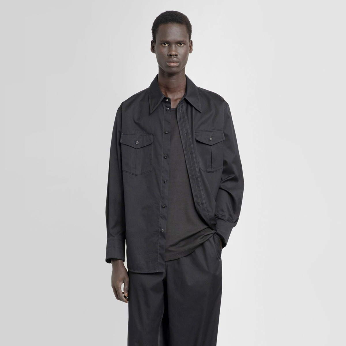 Lemaire - Shirt Black for Men by Antonioli GOOFASH