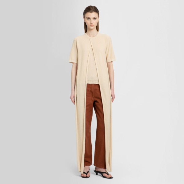 Lemaire - Woman T-Shirt in Beige at Antonioli GOOFASH