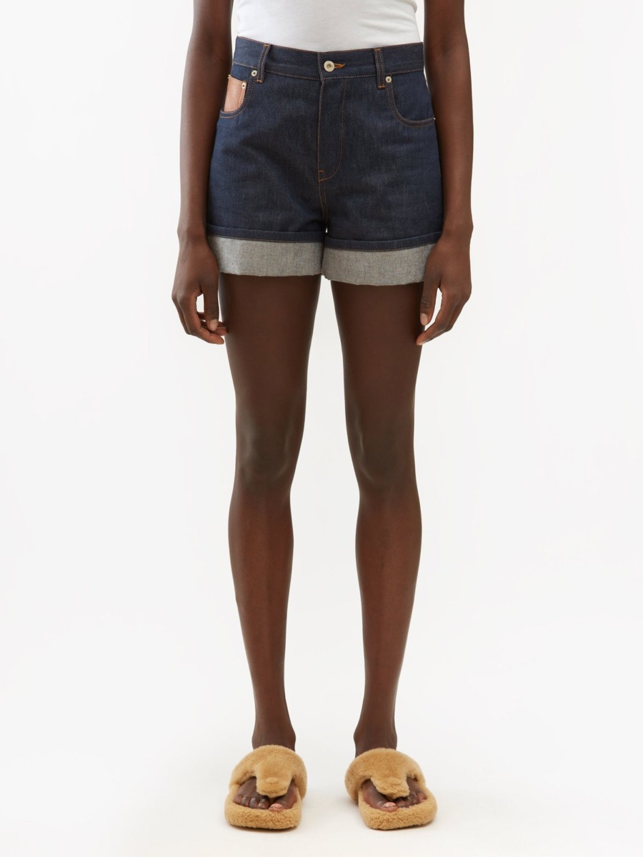 Loewe - Blue - Denim Shorts - Matches Fashion GOOFASH