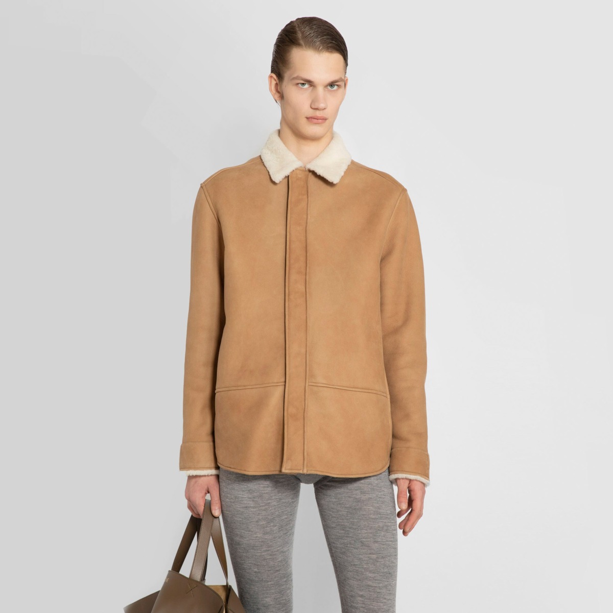 Loewe - Leather Jacket in Brown for Man from Antonioli GOOFASH