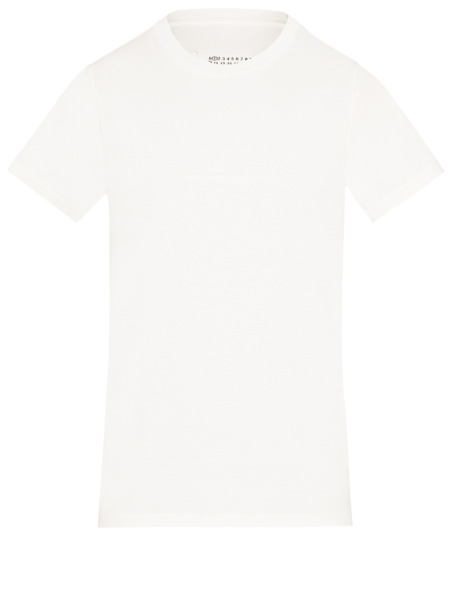 Maison Margiela Mens T-Shirt White Leam GOOFASH