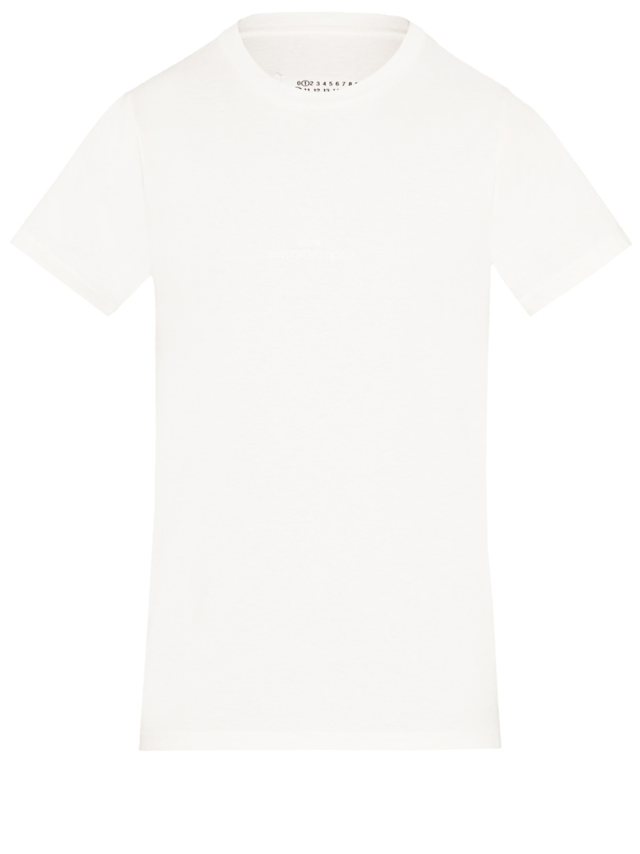 Maison Margiela Mens T-Shirt White Leam GOOFASH