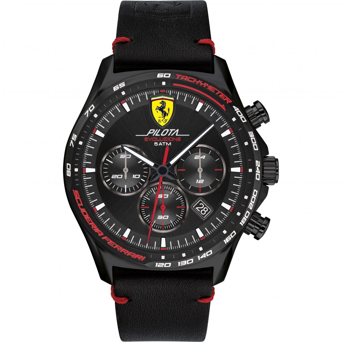 Man Black Chronograph Watch - Scuderia Ferrari - Watch Shop GOOFASH