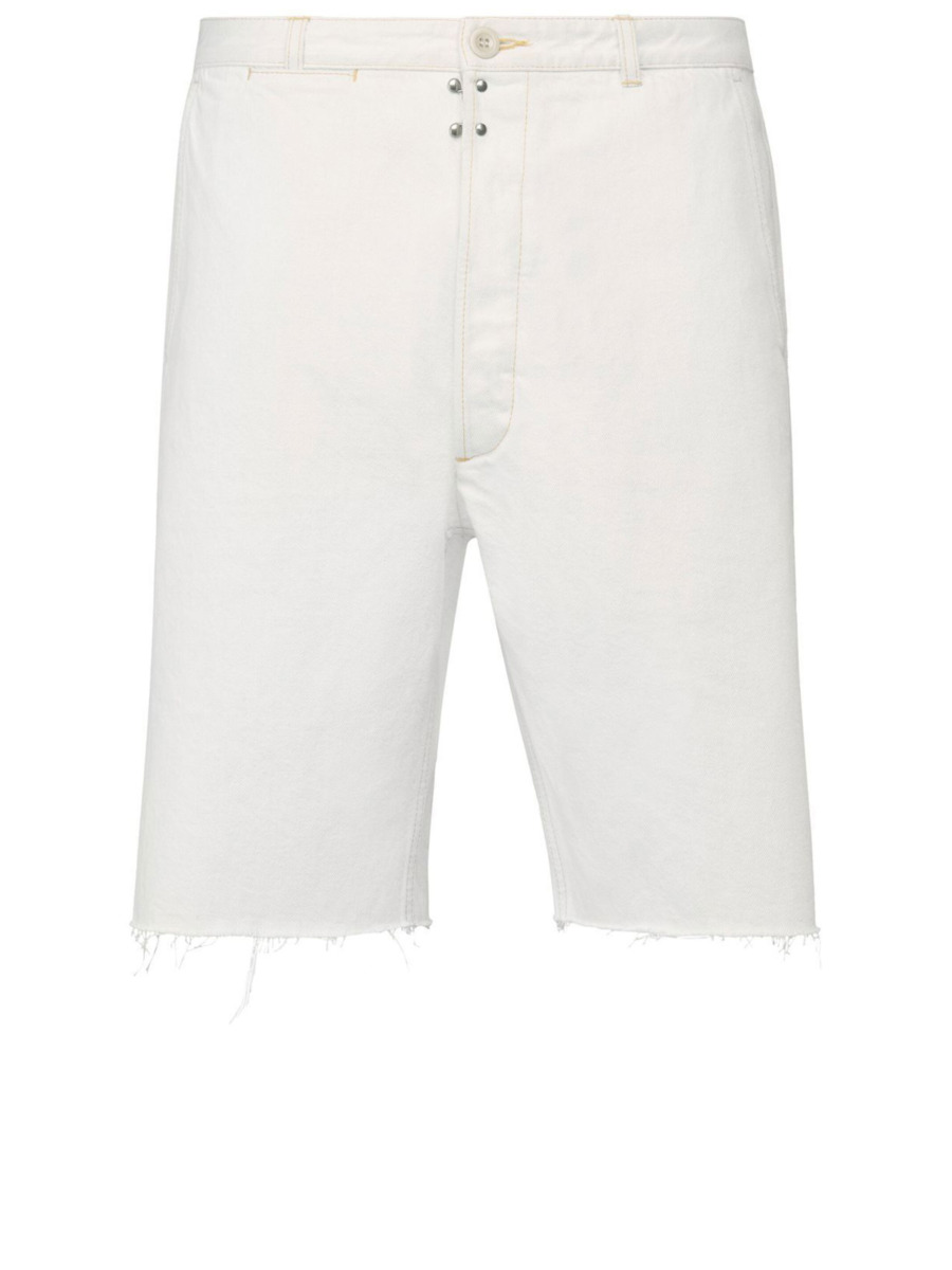 Man Denim Shorts White at Leam GOOFASH