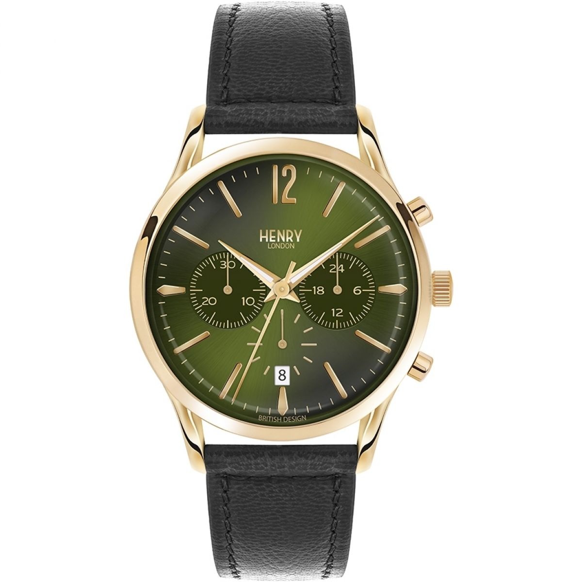Man Green Chronograph Watch by Watch Shop GOOFASH