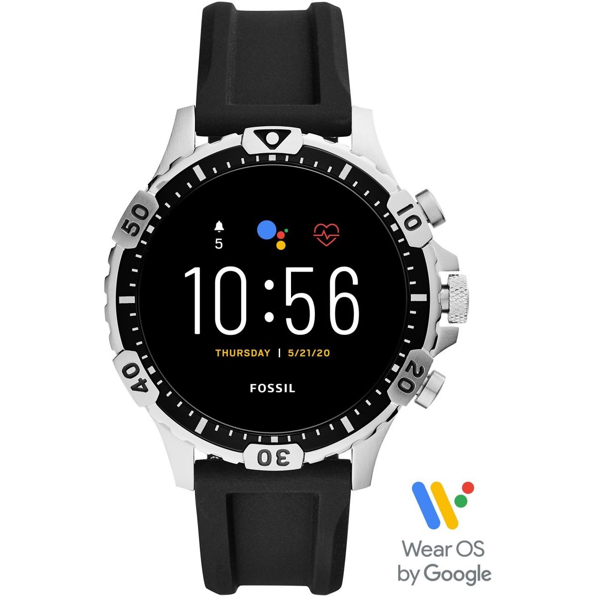 Man Smartwatch Black - Fossil - Watch Shop GOOFASH