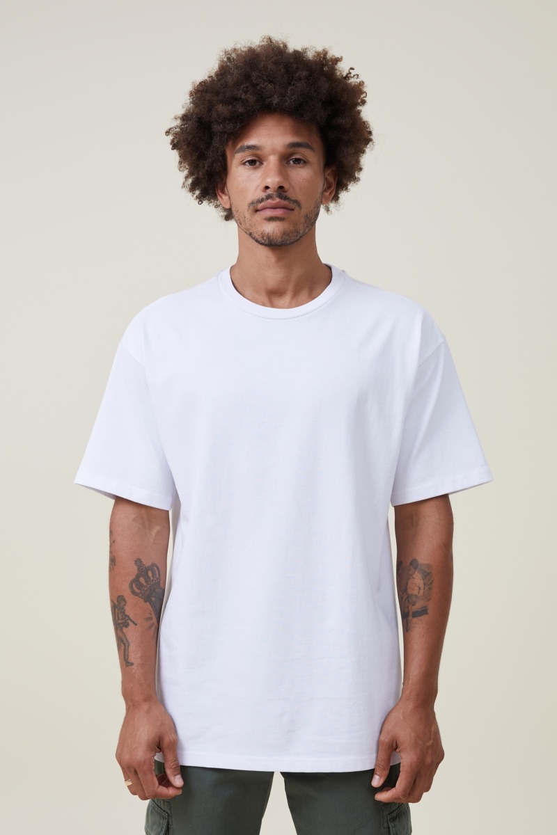 Man T-Shirt White Cotton On GOOFASH